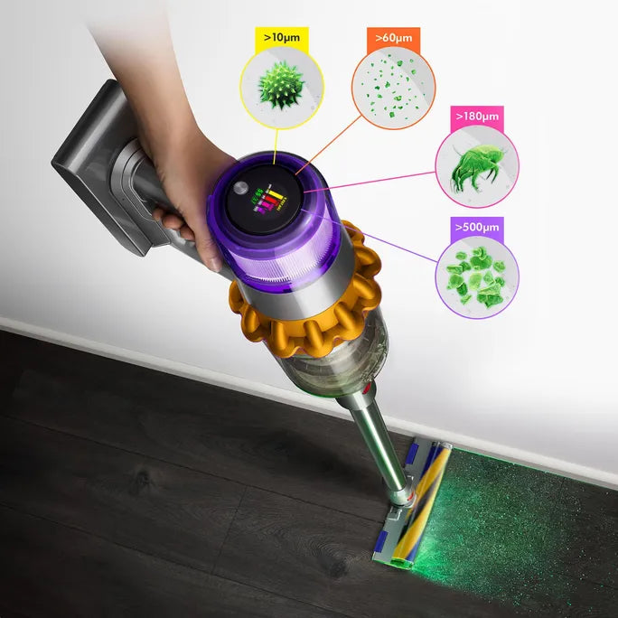 Dyson V15 Detect Absolute Nickel Satin Gelb Glanz Nickel